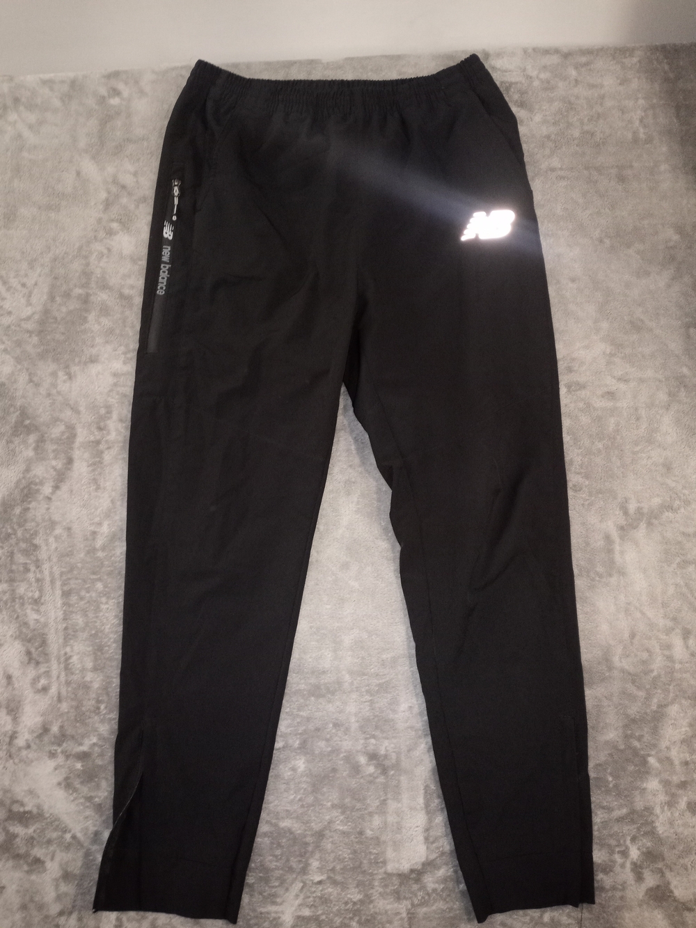 New Balance Men's Black Reflective Track Pants Size Large